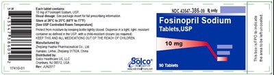 Fosinopril 10mg 90ct.jpg Fosinopril Sodium Tablets 10 mg - 90 tablets - Fosinopril 10mg 90ct
